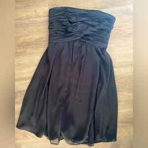☘️White House Black Market Strapless, Ruched Bust dress size 12, black